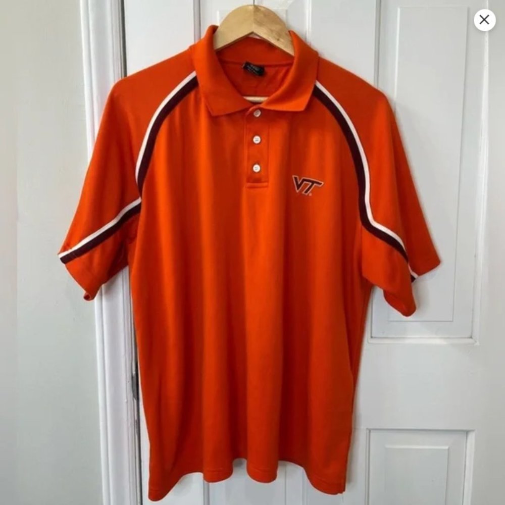 Virginia Tech Hokies Short Sleeve Polo Shirt for UVA Game Day